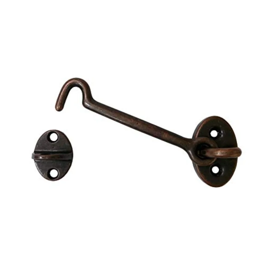 

Heavier Duty Brass Door Hook Latch and Eye, 4",,Made in Taiwan