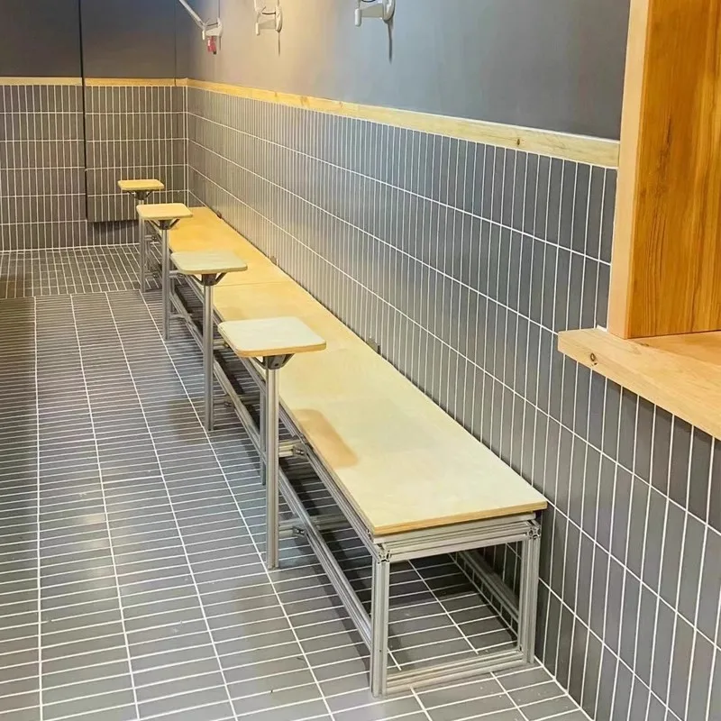 

！@Nordic Contemporary Simple Modern Birch Marine Chair and Low Bench Table Combination for Living Room or Tea Shop Furniture