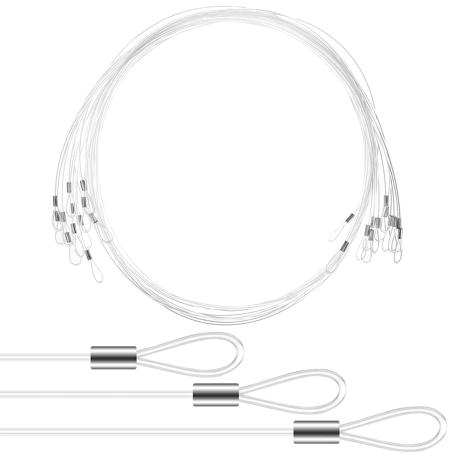 Corde en nylon transparente, 12 pièces