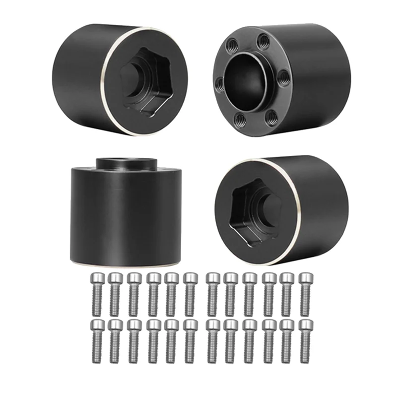 

ABWE-4 шт. латунные гири, шестигранная ступица колеса, расширенный адаптер для 1/10 RC гусеничного автомобиля 1,9 2,2-дюймовые колеса, обод осевого SCX10 TRX4 18,5 мм