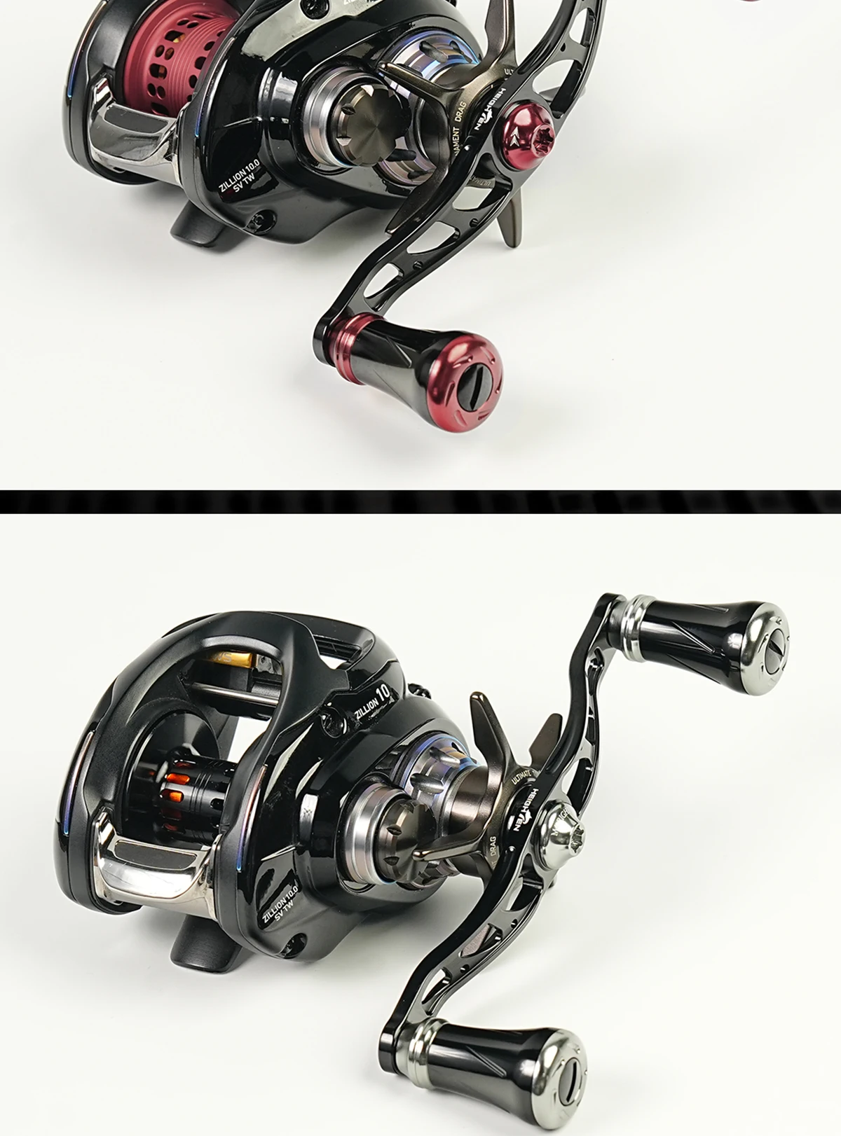 HEIGHTEN Baitcaster Aluminium-Griffrolle 90/105mm Achse aus Luftfahrt-Aluminium mit 20mm Knopf für Angelzubehör – Detail 10