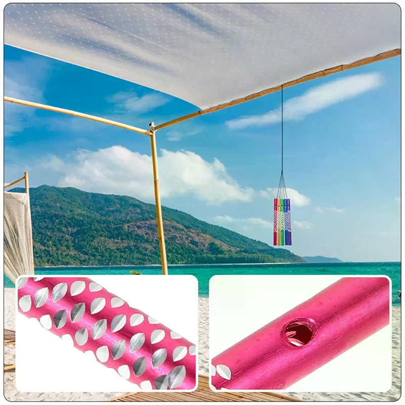 Aluminum Tube DIY Wind Chime Material Colorful Aluminum Tubes For Indoor Outdoor Decor & Crafts Versatile Assorted Colors 50Pcs
