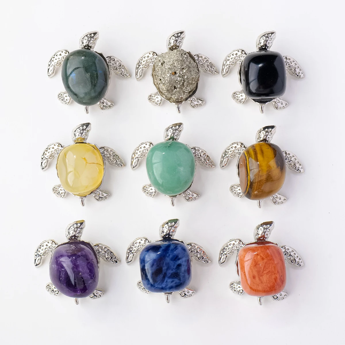 1PC Natural Crystal Tumbled Stone Turtle Animal Styled Fashion Home Decoration Garden Gift Creative Handmade