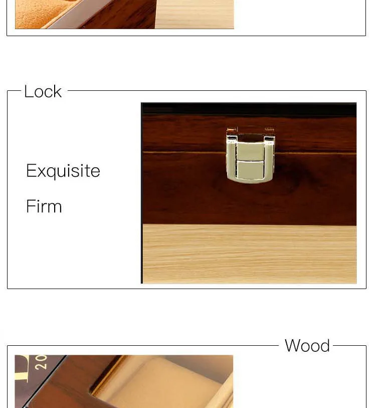 M&Q Solid Wood Watch Storage Box With Clear View Window Metal Latch Handmade Wristwatch Display Organizer Watch Gift Box