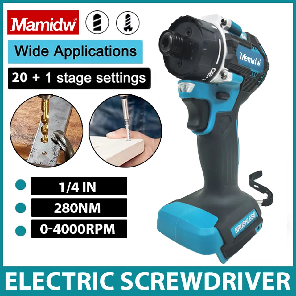 

DDF083 LXT 6.35mm Brushlesst Compact Cordless Driver Drill Hex Hammer Lightweigh Electric Screwdriver For Makita Battery Pins