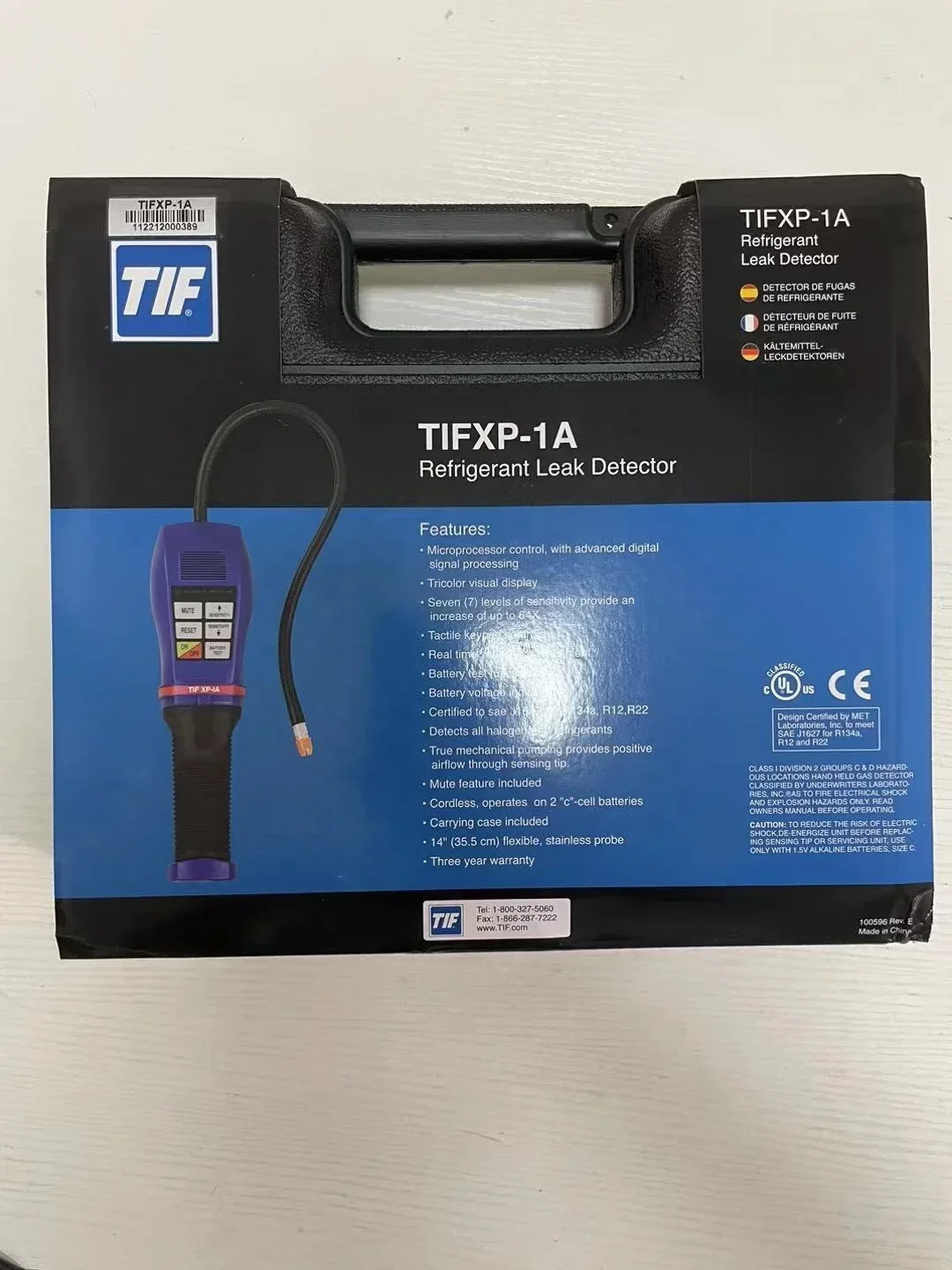 Rilevatore di perdite di refrigerante TIF XP-1A Rilevatore di perdite alogeno
