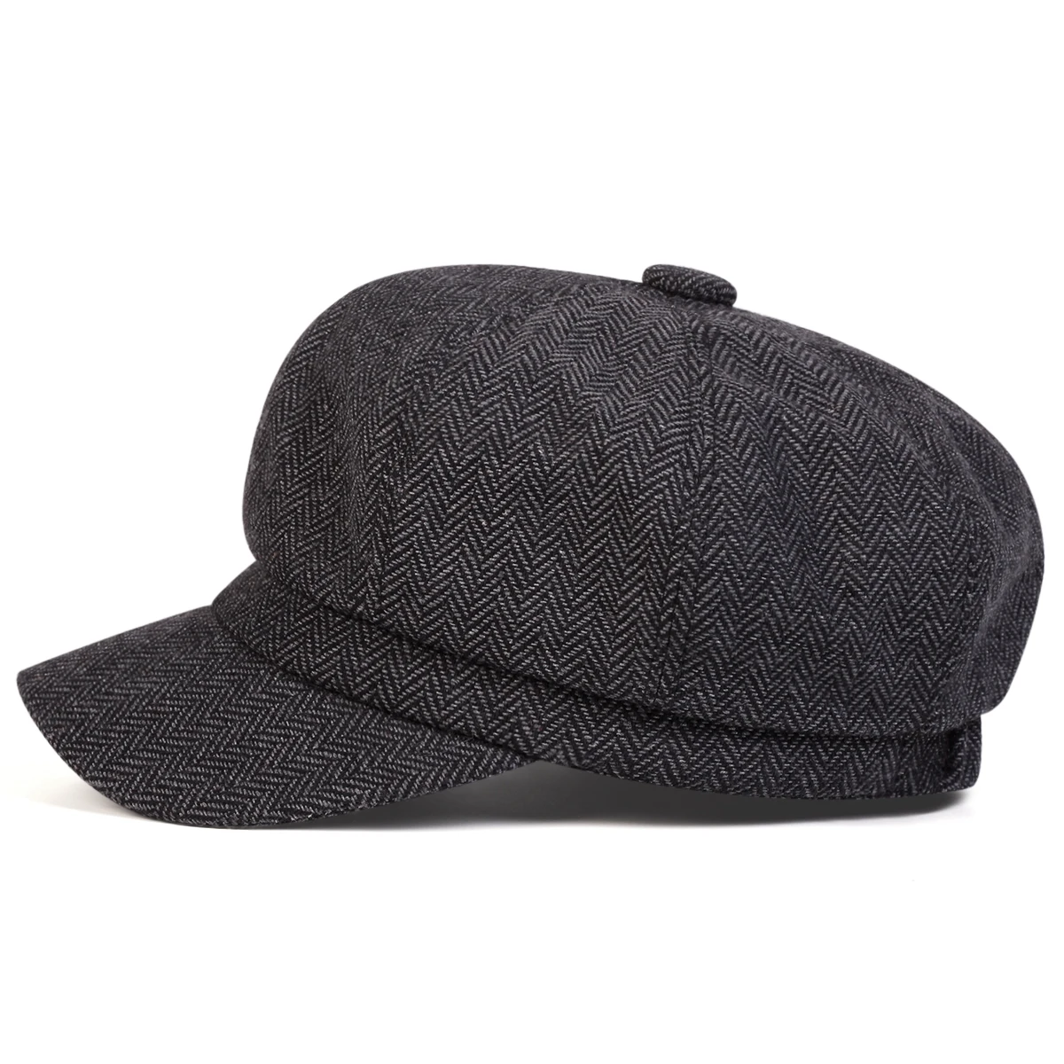 Unisex Herringbone Personality Newsboy Hat Spring Autumn Retro Beret Hats Wild Casual Hats Octagonal Cap ﻿