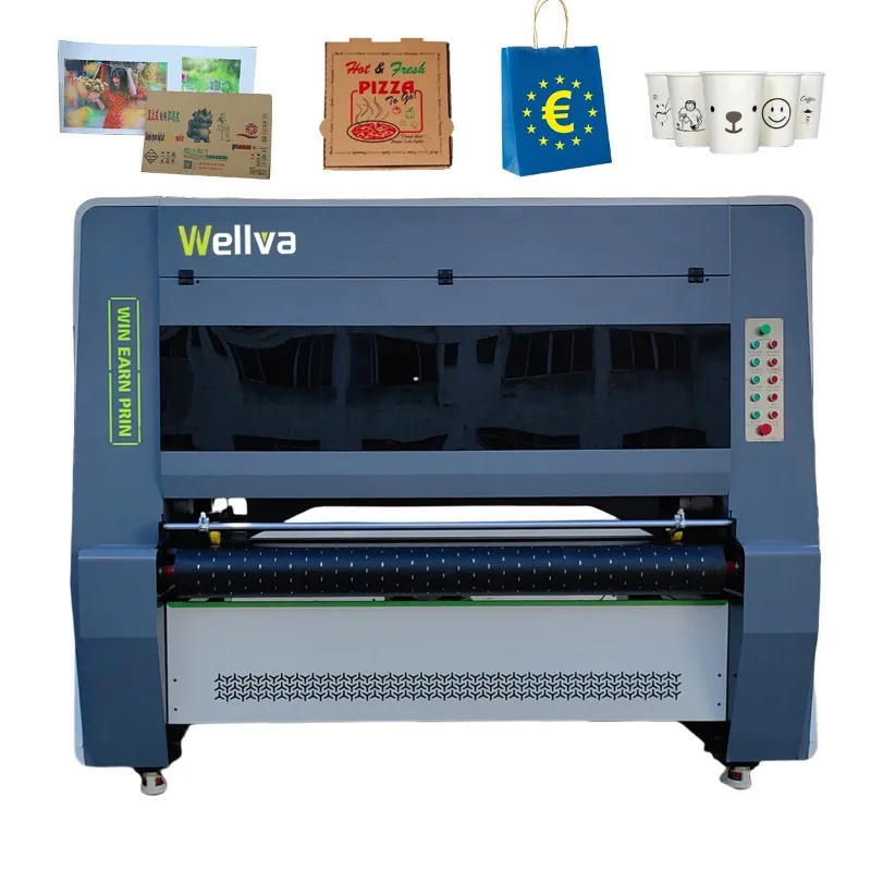 Deluxe   Logo Fully Automatic Print Pass Printer, High Speed Feeder with 303mm Print Width  A4 Nozzle