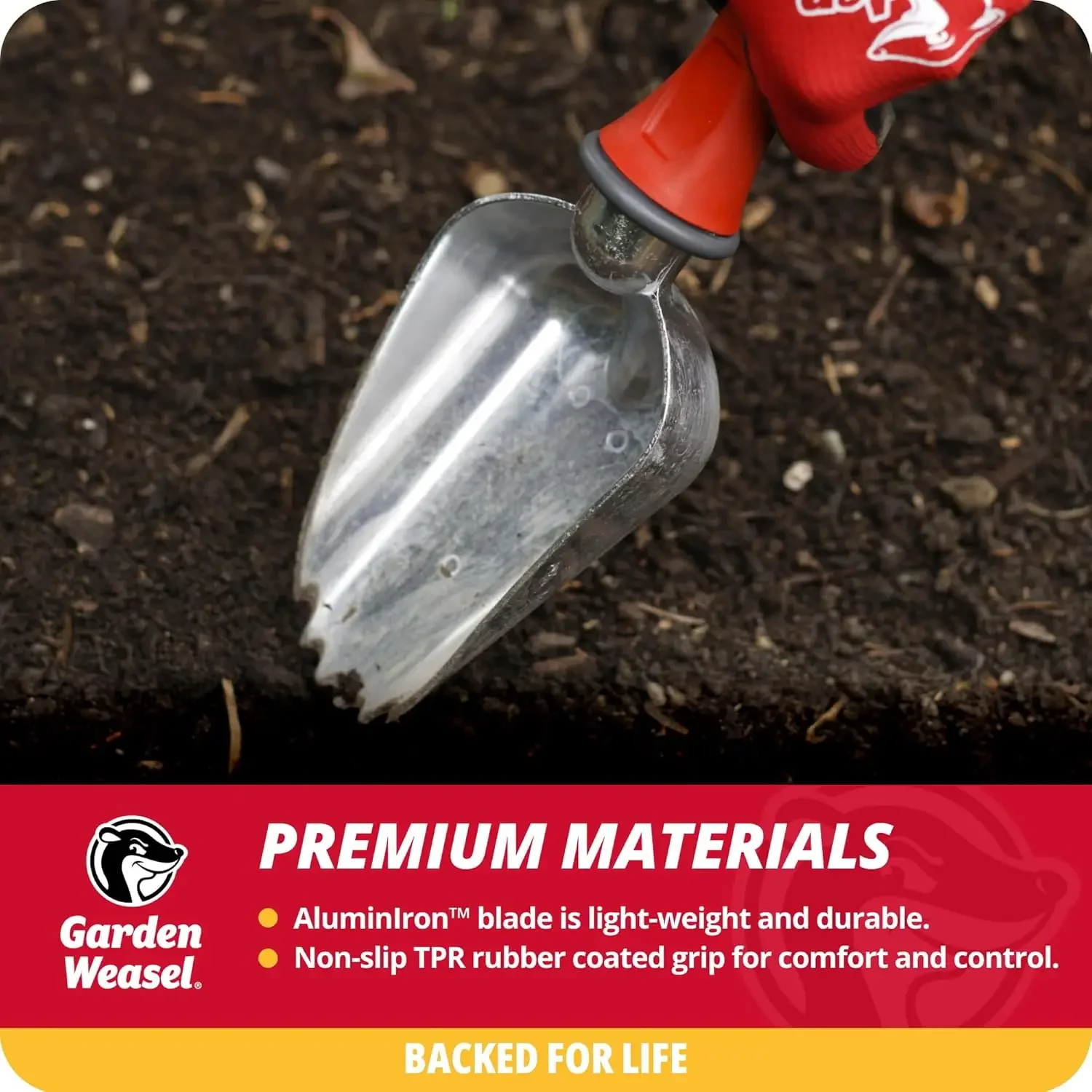 Cuchara para suelo de alta resistencia, herramienta de excavación grande para plantar en jardines, transporte de suelo, jardineros y paisajismo