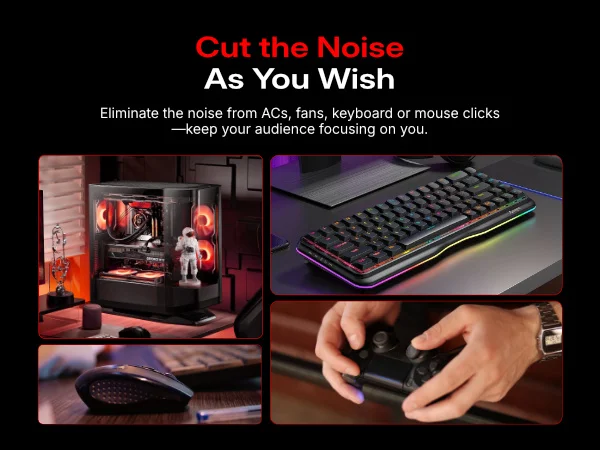 MAONO PD100W Wireless USB Dynamic Microphone Cardioid Microphone with One-Touch Mute Noise Reduction Custom RGB Light Real-Time Monitoring Microphone for PC Gaming Live Streaming Creator Podcast