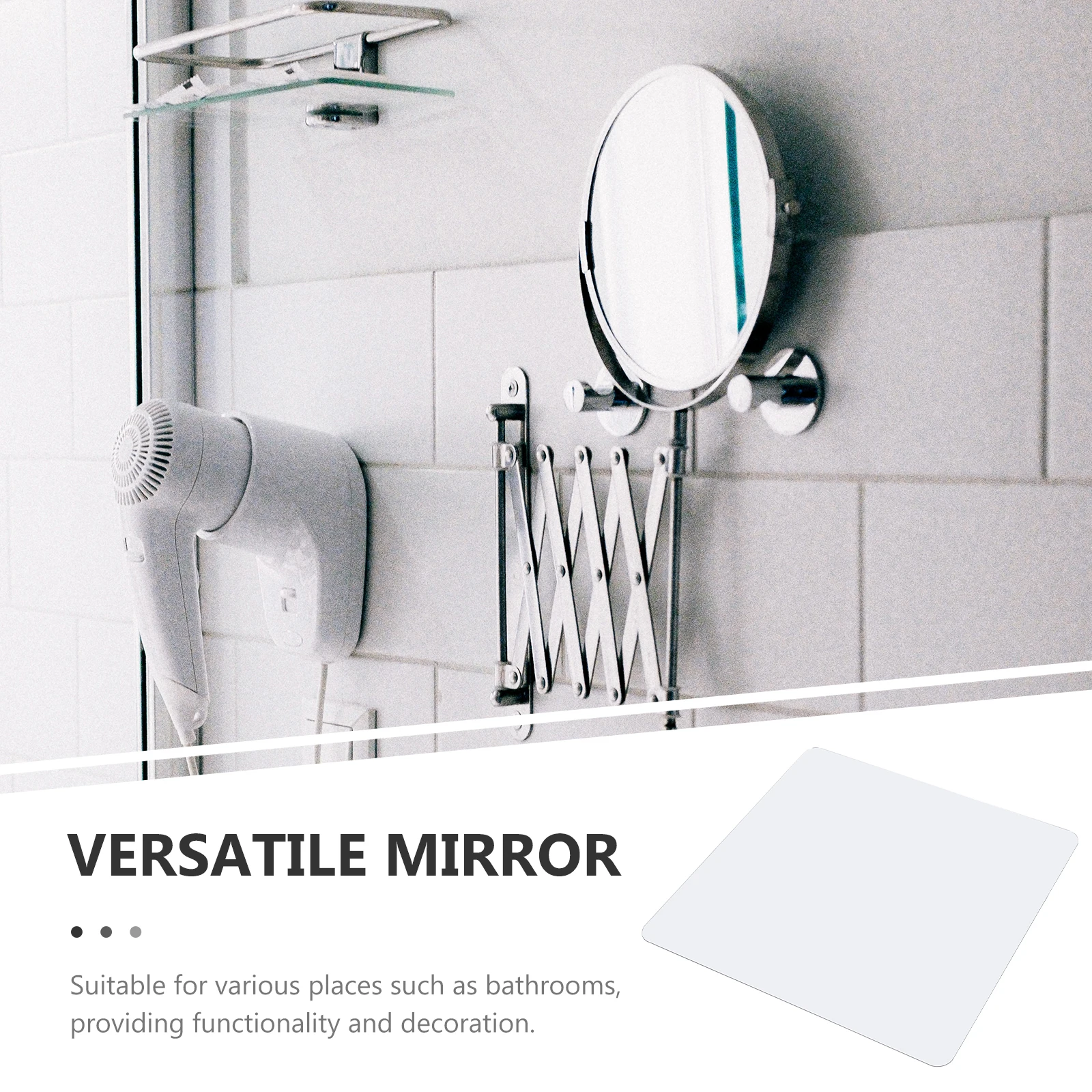 

Self-adhesive Bathroom Mirror Mirrors Peel and Stick to The Wall Acrylic Bedroom