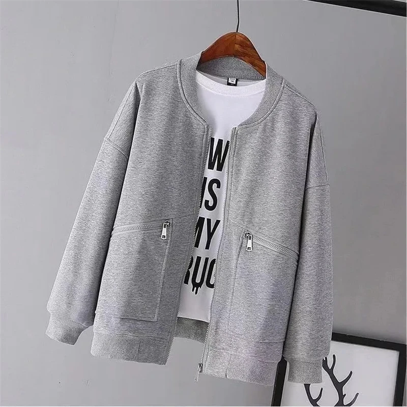 2024 Casual Women\'s Bomber Chaquetas Spring Fall Baseball Jackets Loose Candy Colors Ceketler Fashion Zipper New Outerwear