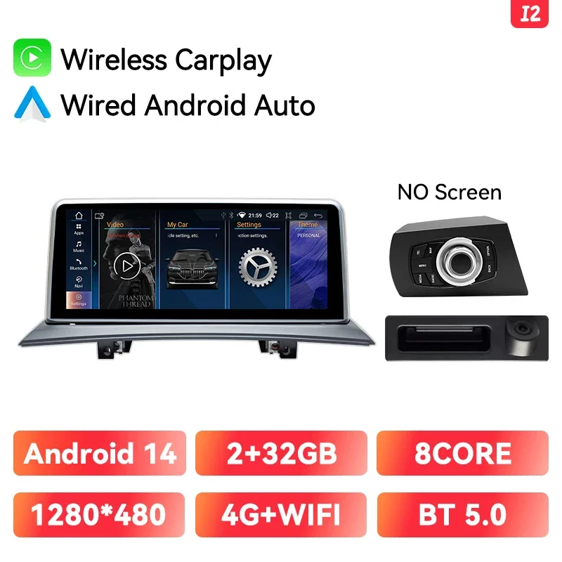 Xonrich Draadloze Carplay Android 14 Auto Autoradio Voor Bmw X3 E83 2005-2008 Navigatie Gps 10.25 "Auto Intelligent Systeem 4G Wifi