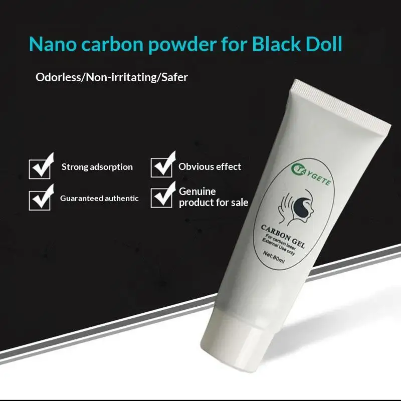 2/5pcs Carbon Peeling Black Gel Mask for ND YAG Laser Skin Treatment Mild Whitening Non-Irritating for Beauty Care