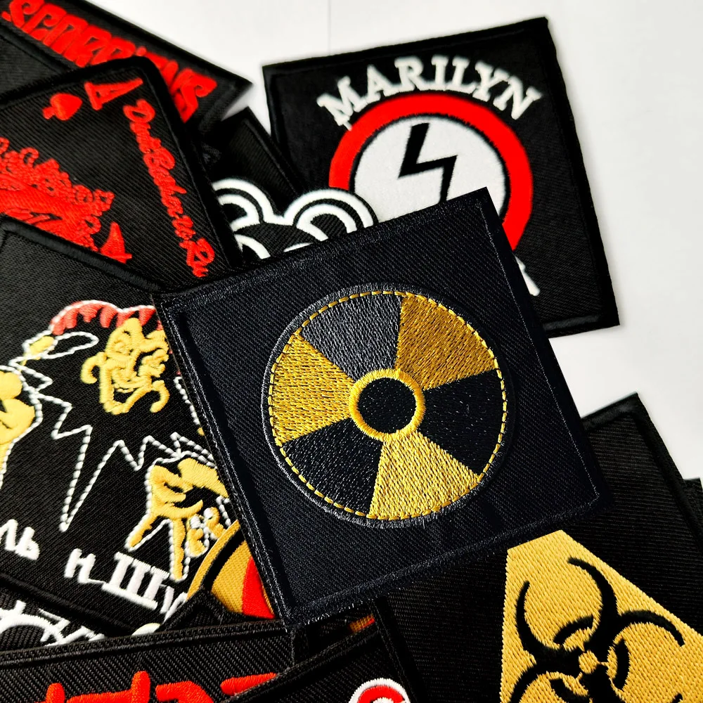 ROCK BAND Iron-On Patches Clothe Embroidery Applique Sewing Supplies Decorative Badges Classic Nostalgia Music Popular