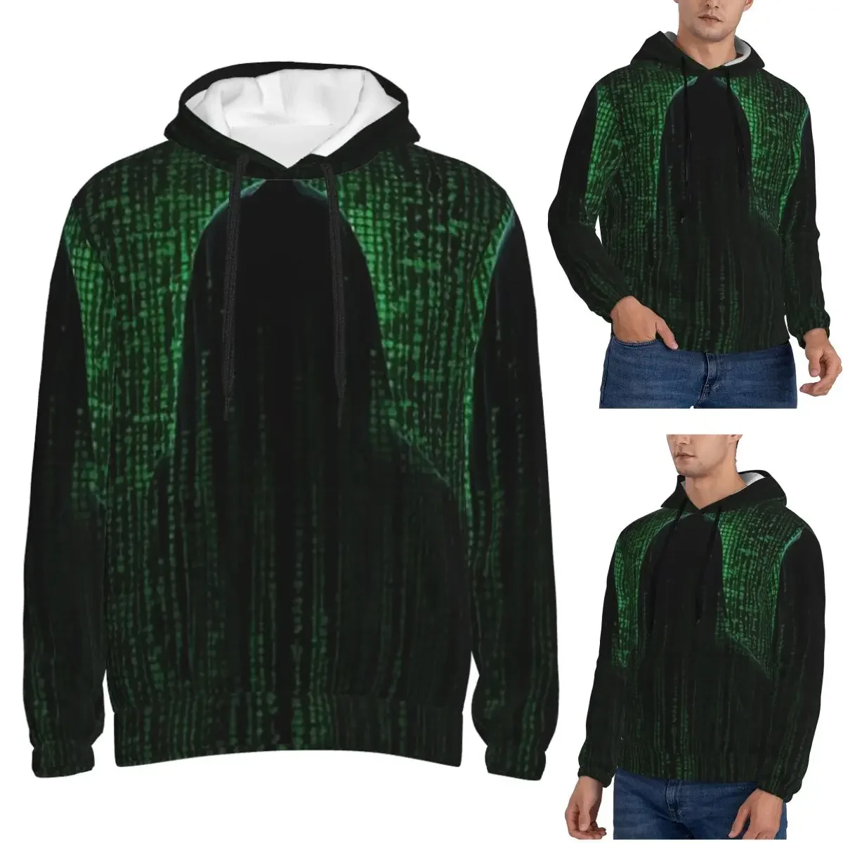 Hacker Code Binary Code Geek Science Computer Hoodie Harajuku Pullover Autumn Winter Men's Women's Sweatshirt Long Sleeve Tops