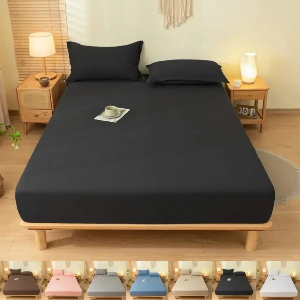 Bed Cover Waterproof Mattress Cover Rhombus Lattice Pattern Dust Proof Mattress Pad Elastic Breathable Bedspread Hotel