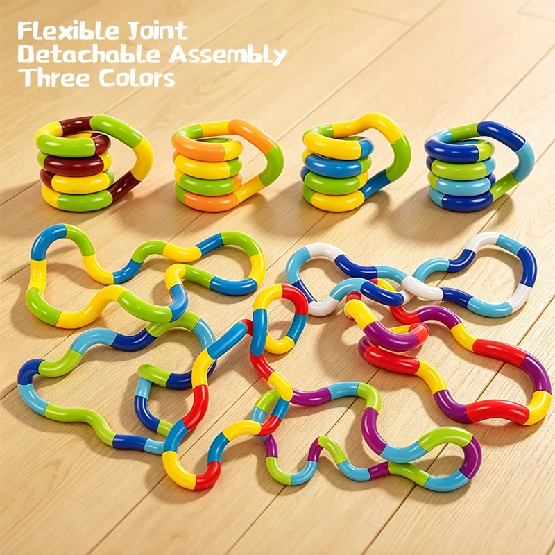 Juguete Sensorial Tangle Fidget Twisting Twister para Coordinación Mano-Ojo, Alivio del Estrés y la Ansiedad, Juguete para Dedos para TDAH y Habilidades Motoras Finas