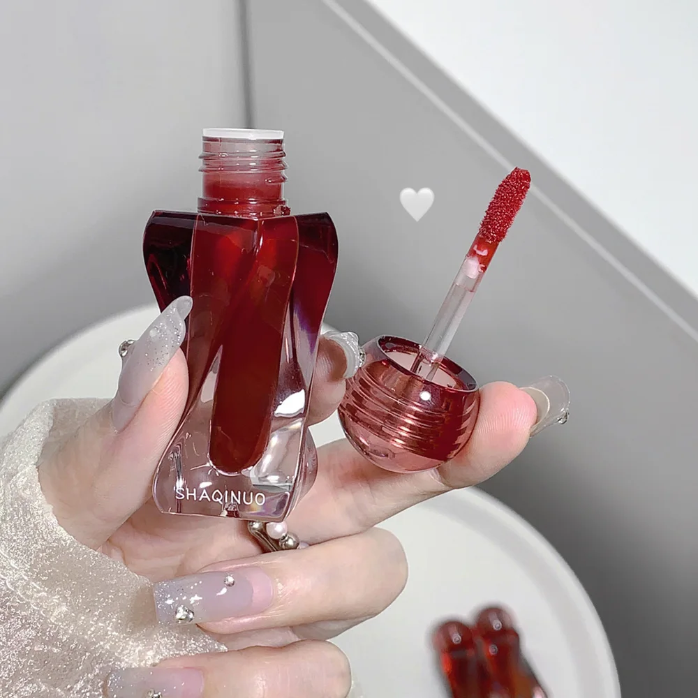 SHAQINUO Art Lip Glaze Matte Velvet Lipstick Lasting Makeup Mist Color Rendering Lipstick