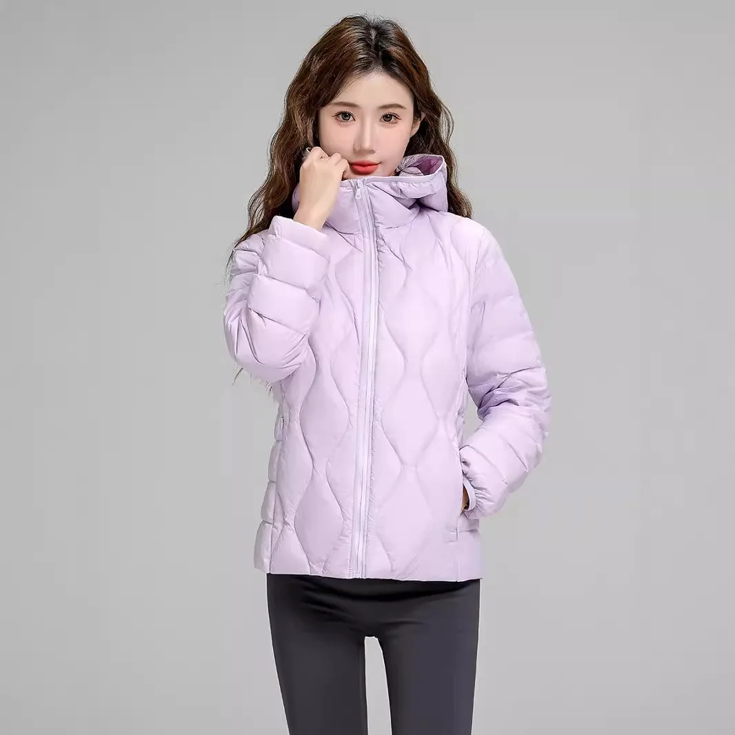 Autumn and Winter New Women's Down Jacket Slim Fit Commuting Casual Hooded Short Jacket