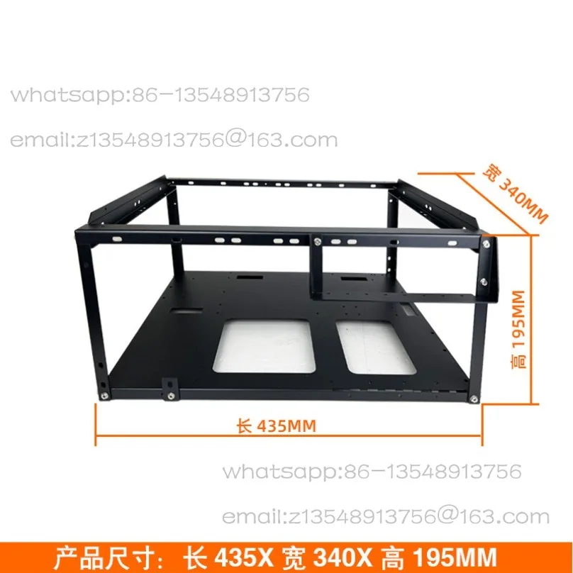 Dual stackable open chassis X79X99EATX main board bracket can support 360 water cooling rack
