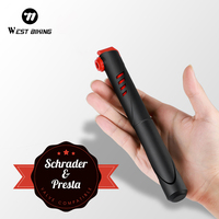 WEST BIKING 100PSI Mini Bike Pump Portable Lockable Bicycle Hand Air Pump Tire Inflator Schrader Presta Valve MTB Road Bike Pump