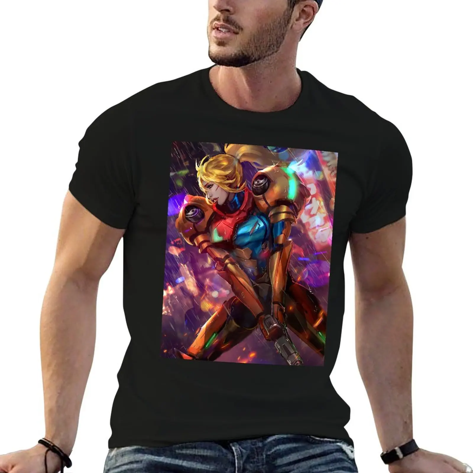

Samus Aran Is Ready For Action T-Shirt t shirts for man graphic tees t shirts for man slim fit T-Shirt