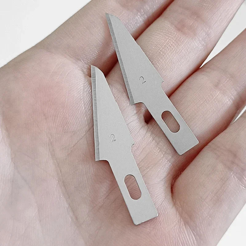 100/50Pcs Metal Scalpel Knife Engraving Knife Blades Wood Carving Knife Blade Replacement Surgical Sculpture Cutting Tools