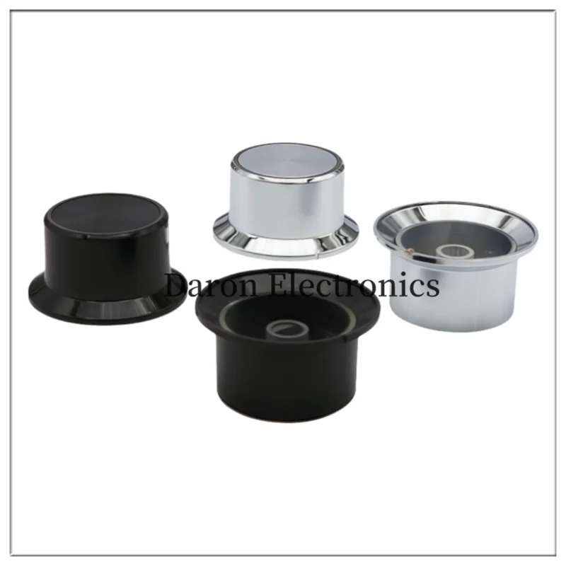 Plastic light-transmitting knob, 35*18.5mm, tooth hole /D hole, 6mm, speaker, horn, amplifier, volume adjustment cap
