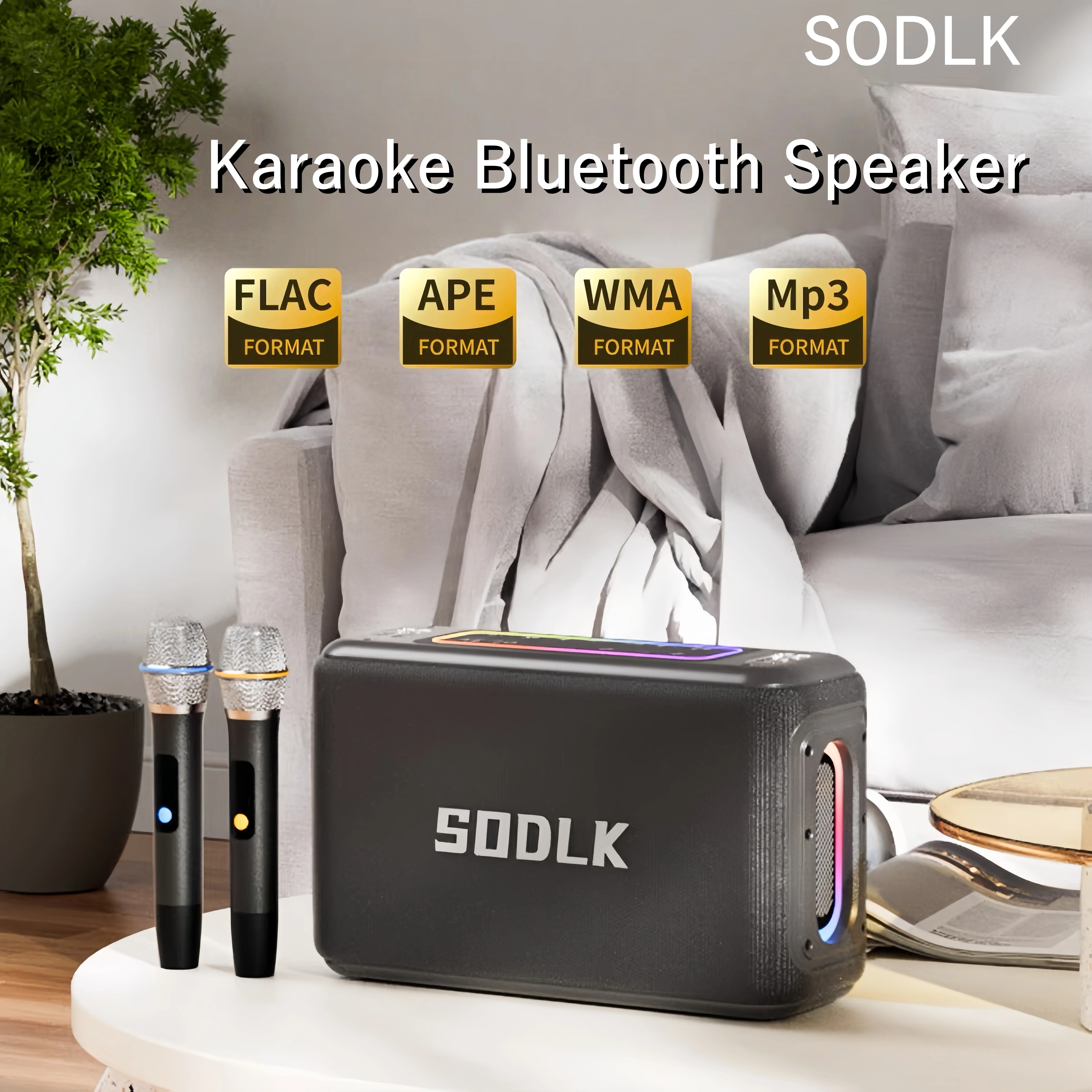 

SODLK S530 Caixa De Som Bluetooth 5,3 150 Вт Супермощный уличный удобный TWS бас с микрофоном Звуковая система Аккумулятор 12000 мАч