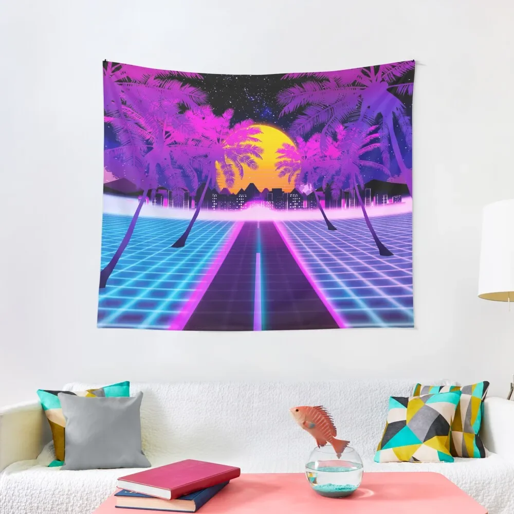 

Эстетичный гобелен Retrowave, комнатный Настенный Коврик, настенные покрытия, украшение для спальни, гобелен