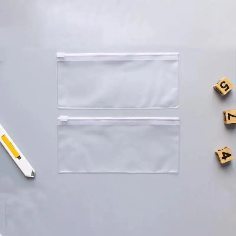 30 Stück langlebige PVC-Reißverschlusstaschen für Schreibwaren – wiederverwendbare, dichte Aufbewahrungstaschen, geeignet für Bleistifte, Brillen und Lineale