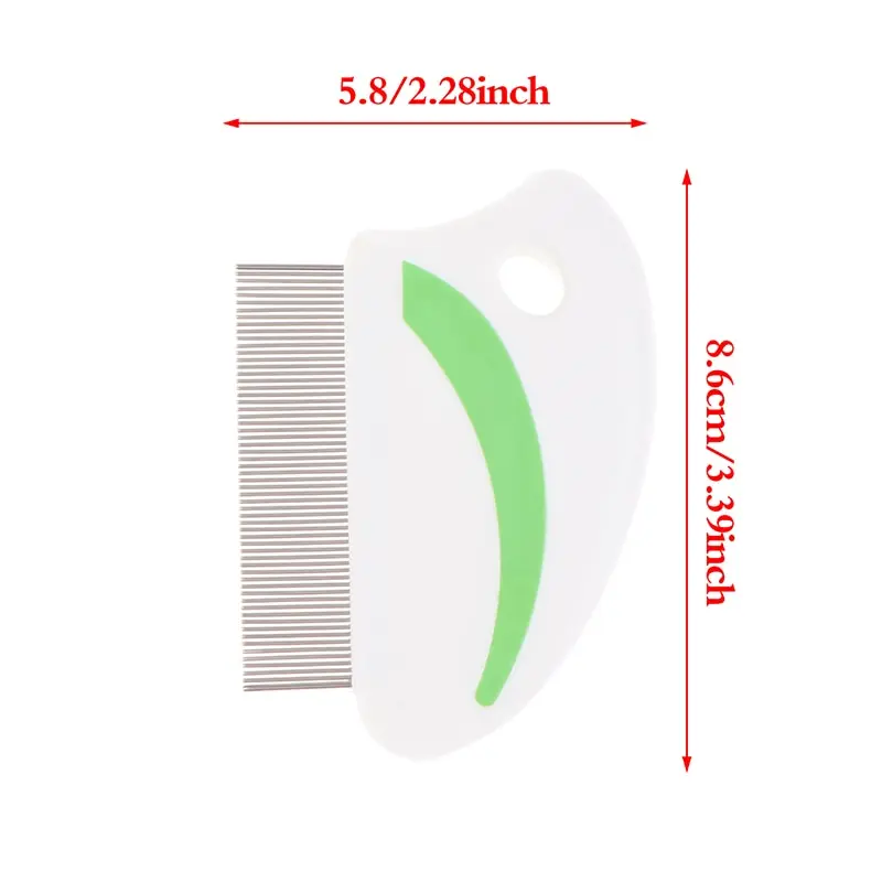 1pcs Steel Terminator Lice Comb Kids Hair Rid Headlice Super Density Teeth Nit Free Removal Long Teeth Anti-slip Bands Lice Comb