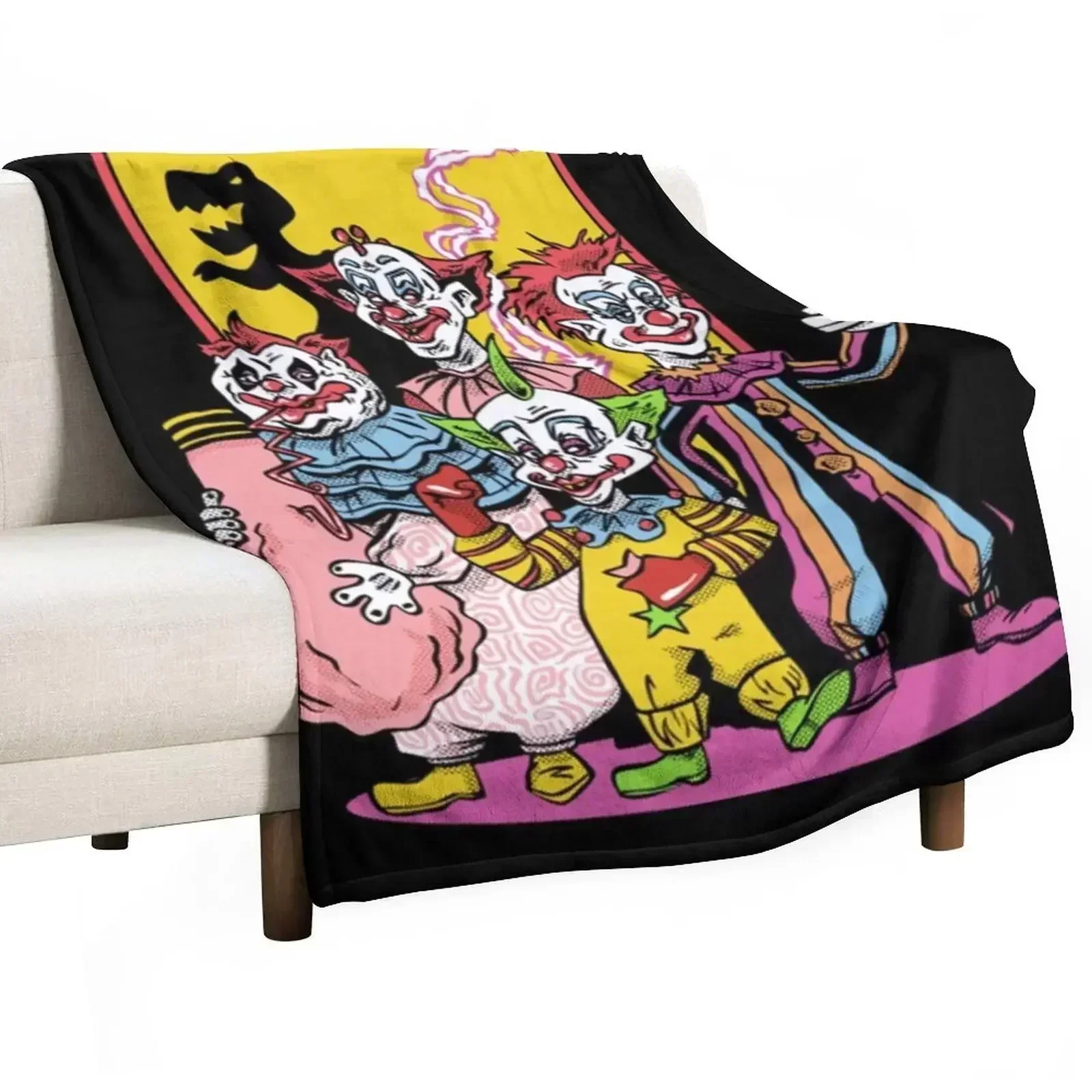 

Killer Klowns Shirt Throw Blanket All Season Lightweight Soft Blanket for Bed