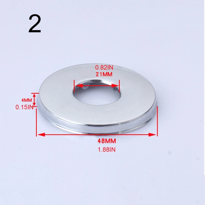 Penutup Dekoratif Keran Flange Belah Dinding Pelat Escutcheon Bulat untuk Mempercantik, Menutupi, Memblokir Lubang Pipa