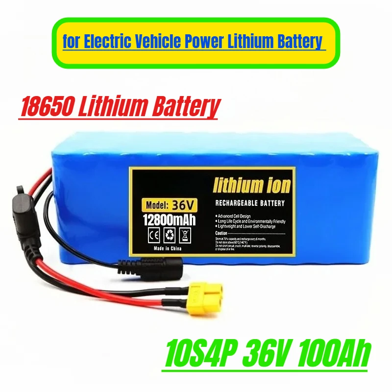 

36V 100Ah Battery 18650 10S4P 42V for Electric Vehicle Power Lithium Battery Power-assisted Vehicle Lithium Battery