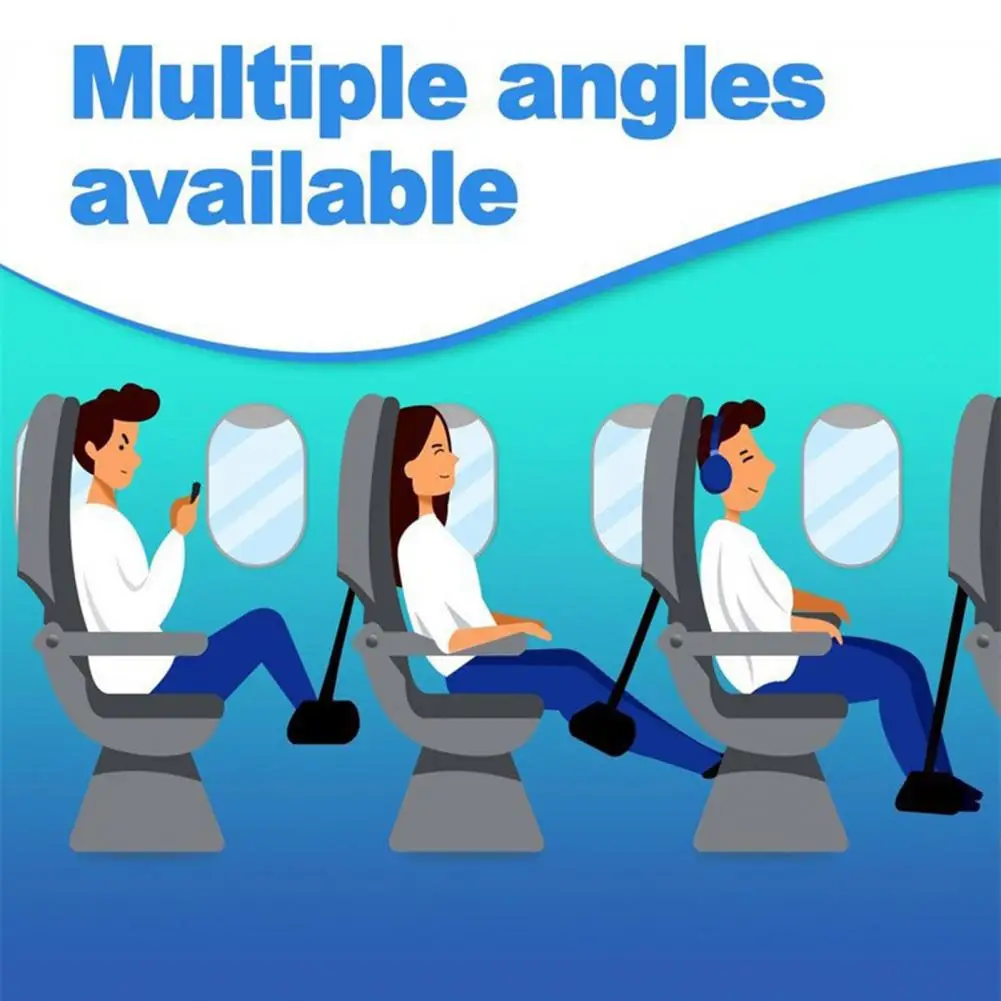 In-flight Leg Support Portable Airplane Foot Hammock with Extended Adjustable Strap 40kg Load Capacity Travel Accessory Desk