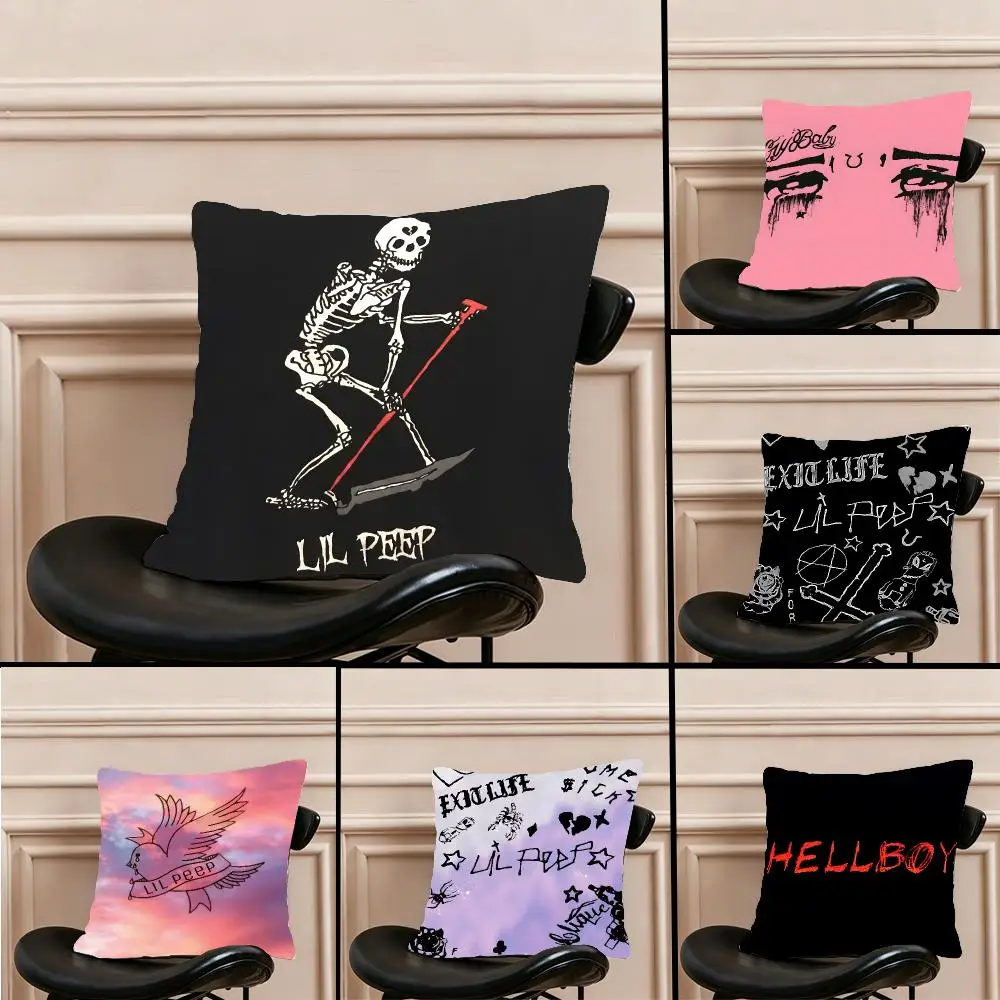 Celebrity Music Lil Peep Cushion Cover Warm coral fleece Cute kawaii plush Kawaii mascot throw