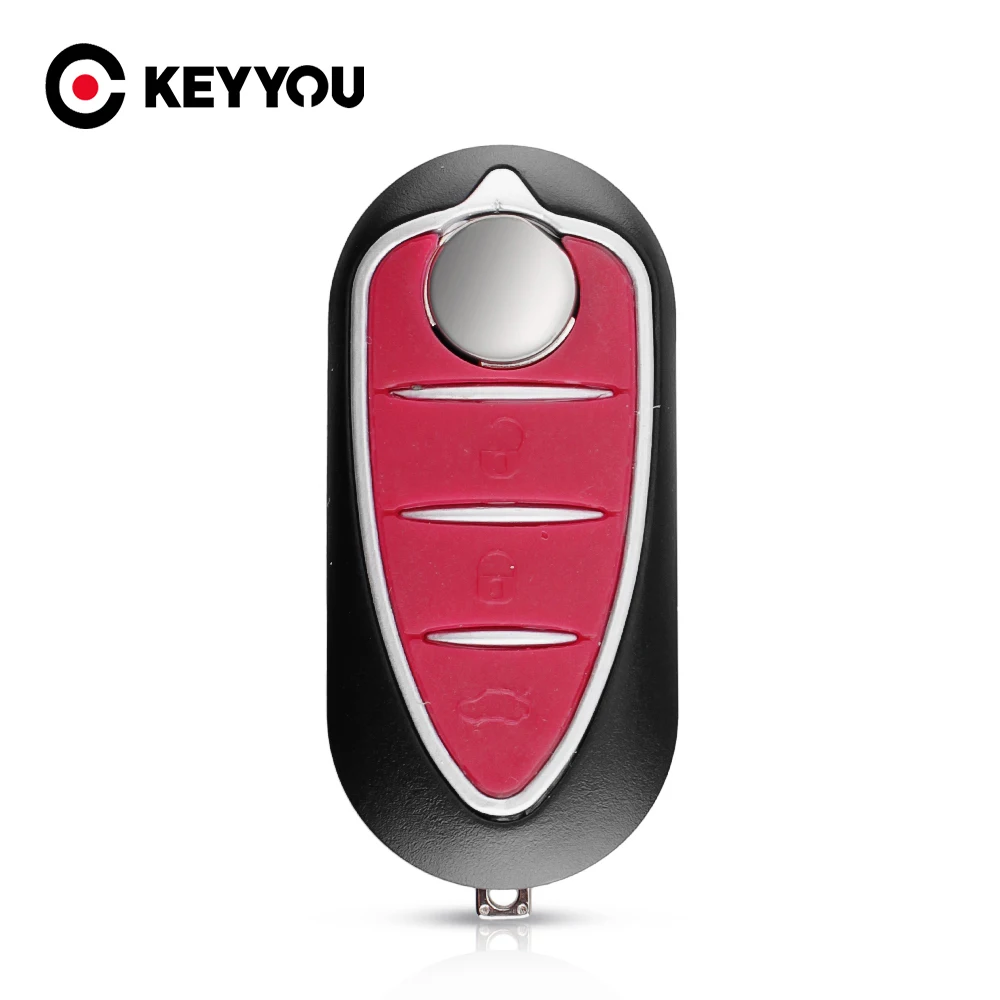 KEYYOU 10PCS Replacement Flip Key Shell Case For Alfa Romeo 159 147 156 164 166 jtd Giulietta Gt Brera TS GT 3 Buttons