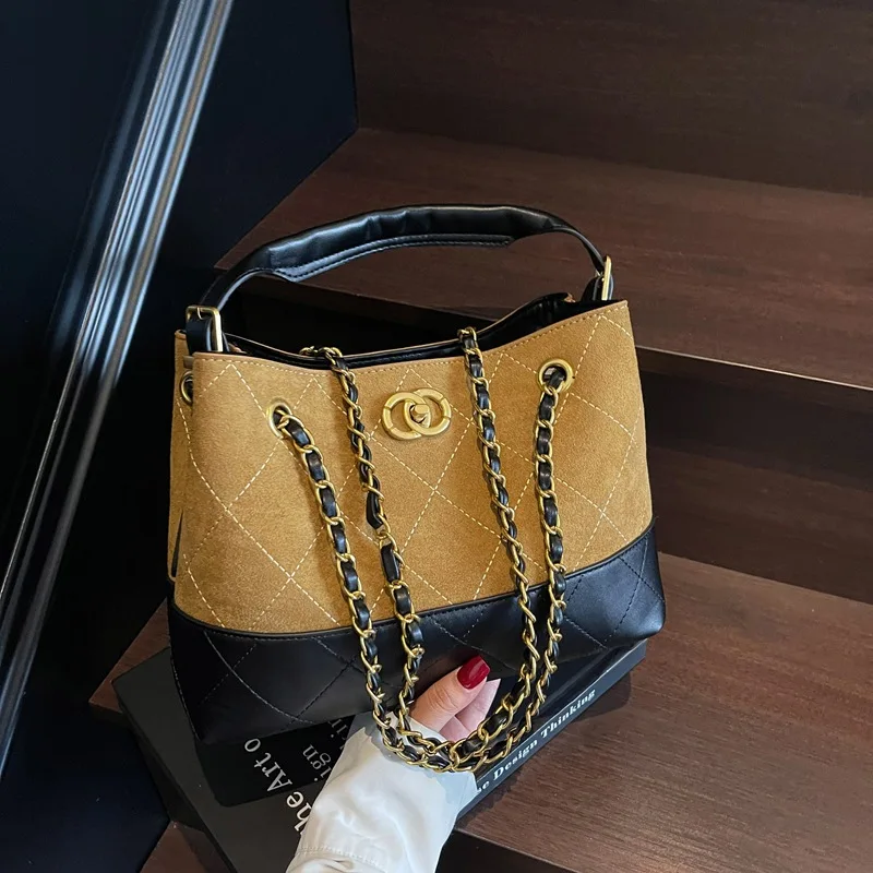 

2025 New Women's Vintage Chain Strap Tote Bag, Chic Adjustable Crossbody Purse, Versatile Shoulder Bag for Work & Daily Commute