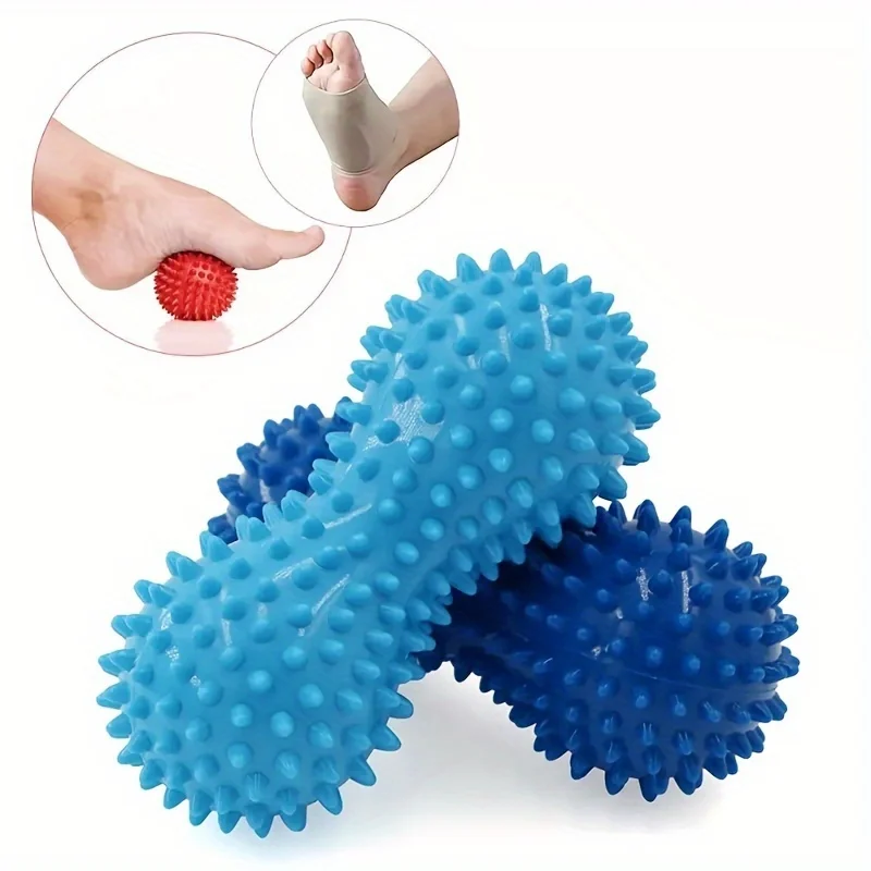 PVC-Fußmassageball Erdnuss stacheliger Relieverball Faszien Entspannungsmassagegerät Plantarfasziitis Triggerpunkt Shiatsu Schmerzlinderung