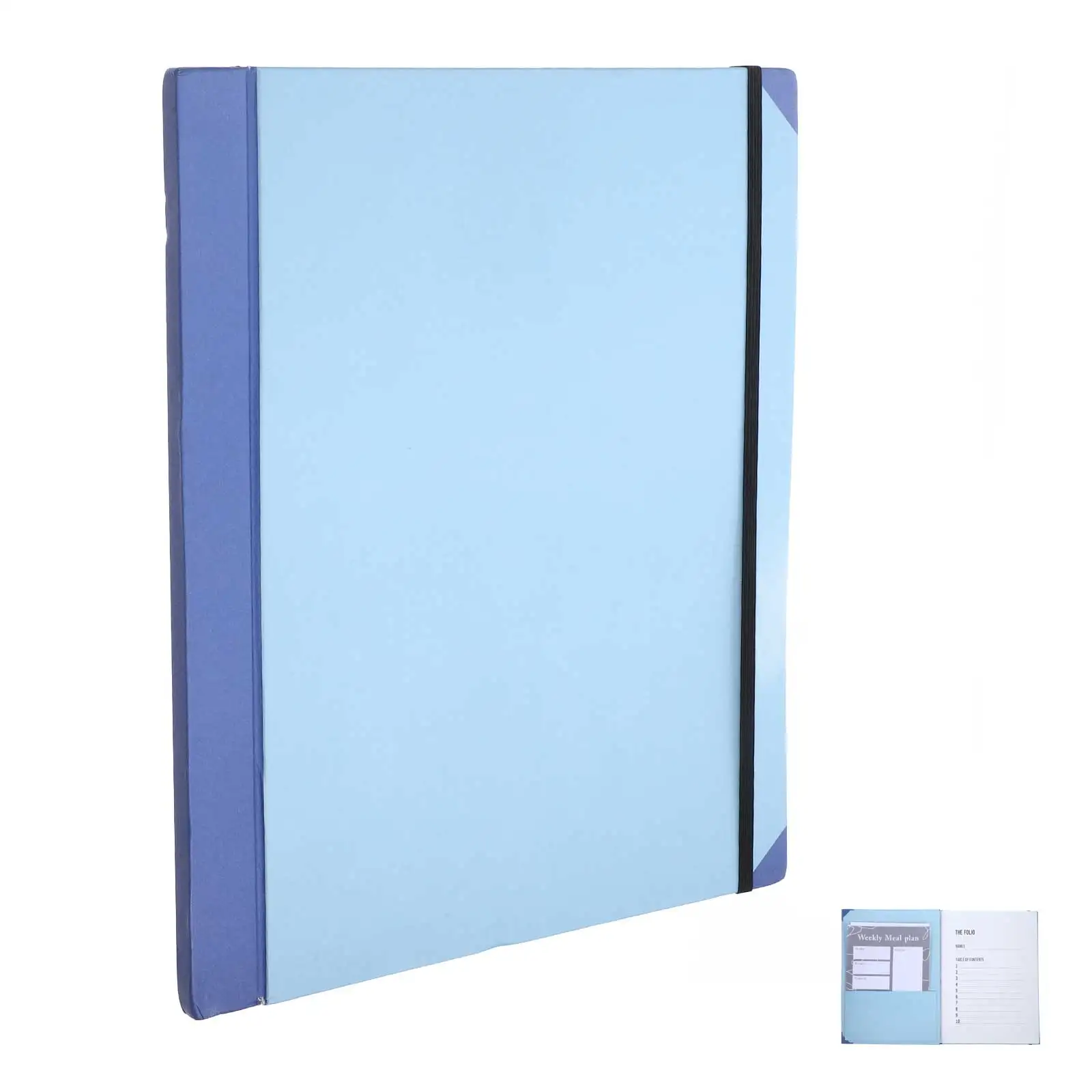 Folder Large Capacity Document Bag Portable Accordion Organizer Blue Multi Pocket Storage Folder Office Use