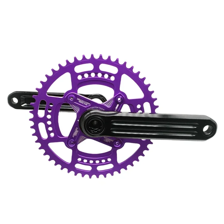 Alumniun Alloy Crankset Fixed Gear Crank 48T 165mm BCD144 Single Speed TRACK BIKE  crankset chainwheel including BB