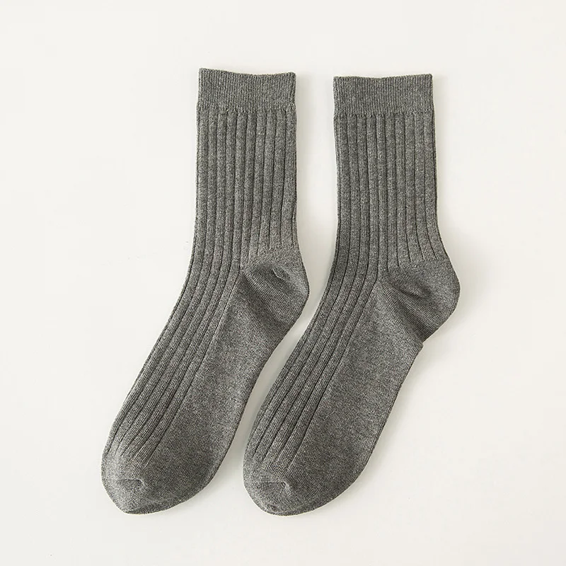 3 Pairs/lot Plus Size Men\'s Cotton Socks Business Men Deodorant Crew Socks Breathable Men\'s Fashion Solid Color Size 39-44 Meias