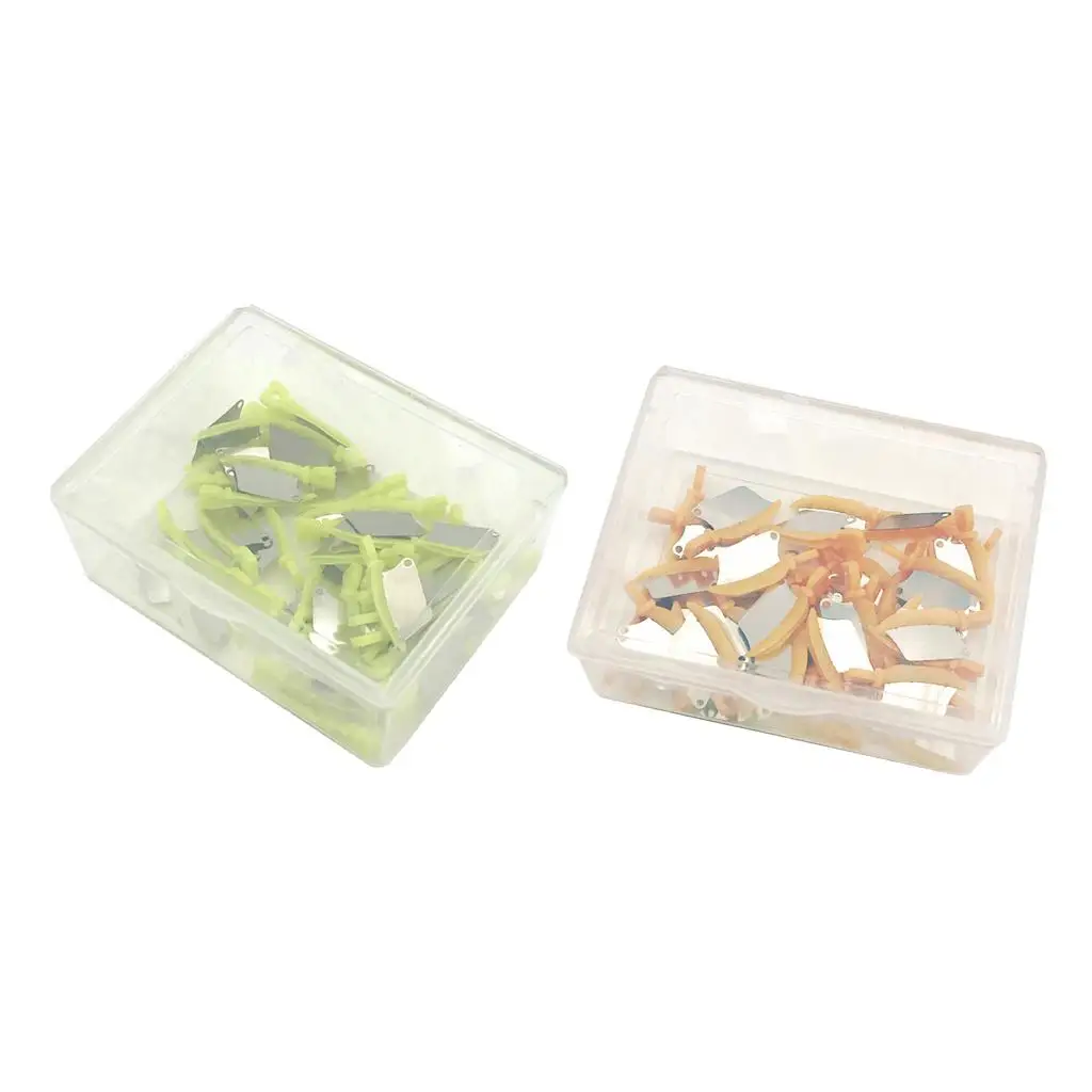 

40 Pieces Dental Wedges Interproximal with Protection Steel Matrix Care Tool