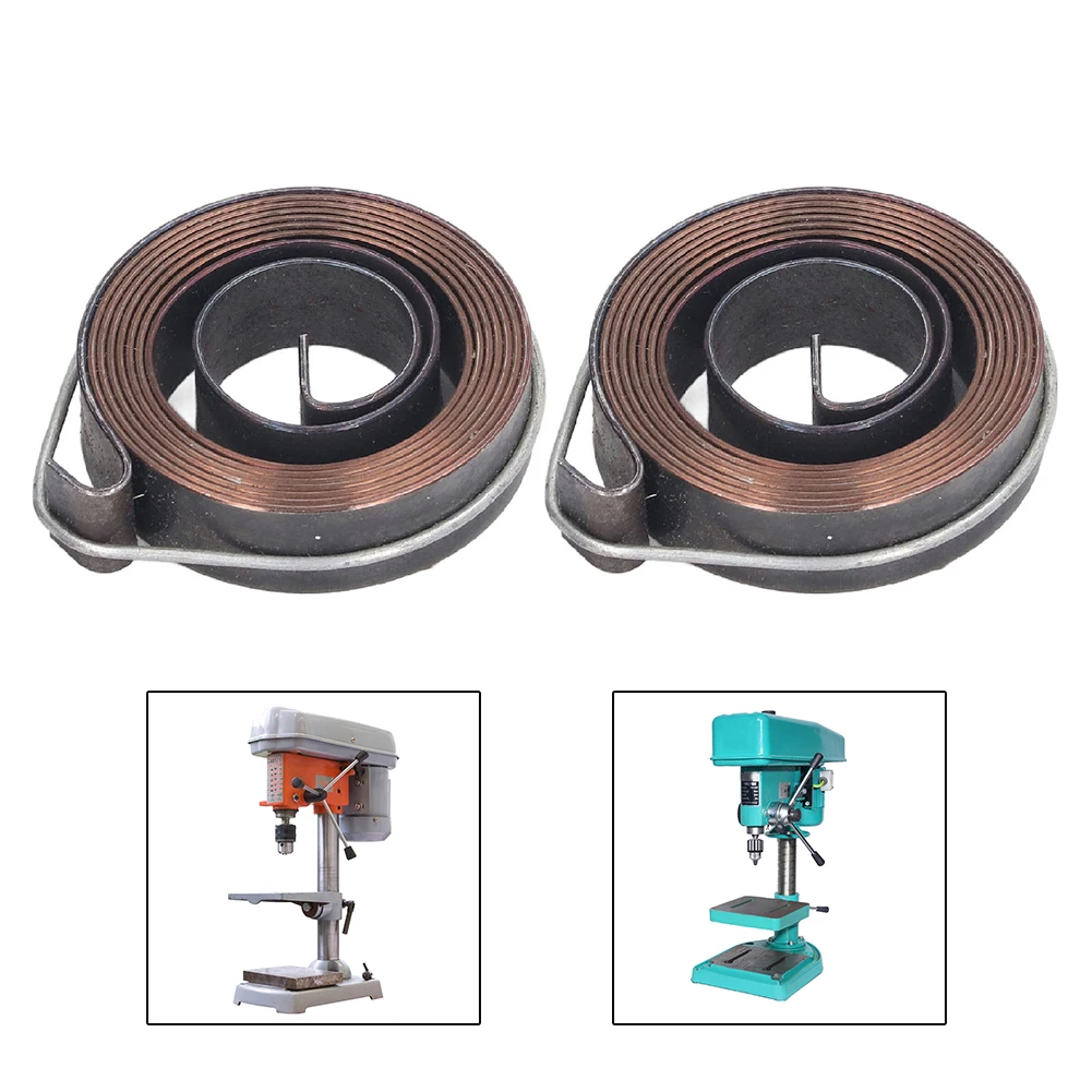 2pcs Replacement Drill Press Spring Spring Steel Drill Press Spring 0.7x6x35mm Return Coil Spring Assembly Drill Accessory