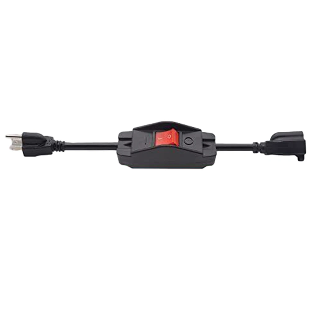

Extension Cord with Waterproof Switch 1875W Power 3 Tube Design Safe and Stable for Lamps Fans Printers 1 5 FT