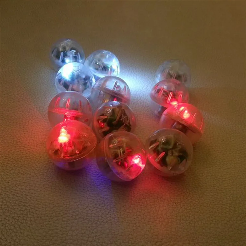 AA81-40Pcs Mini bola redonda LED globo luces RGB lámparas Flash del Día de San Valentín para linterna decoración navideña Multicolor