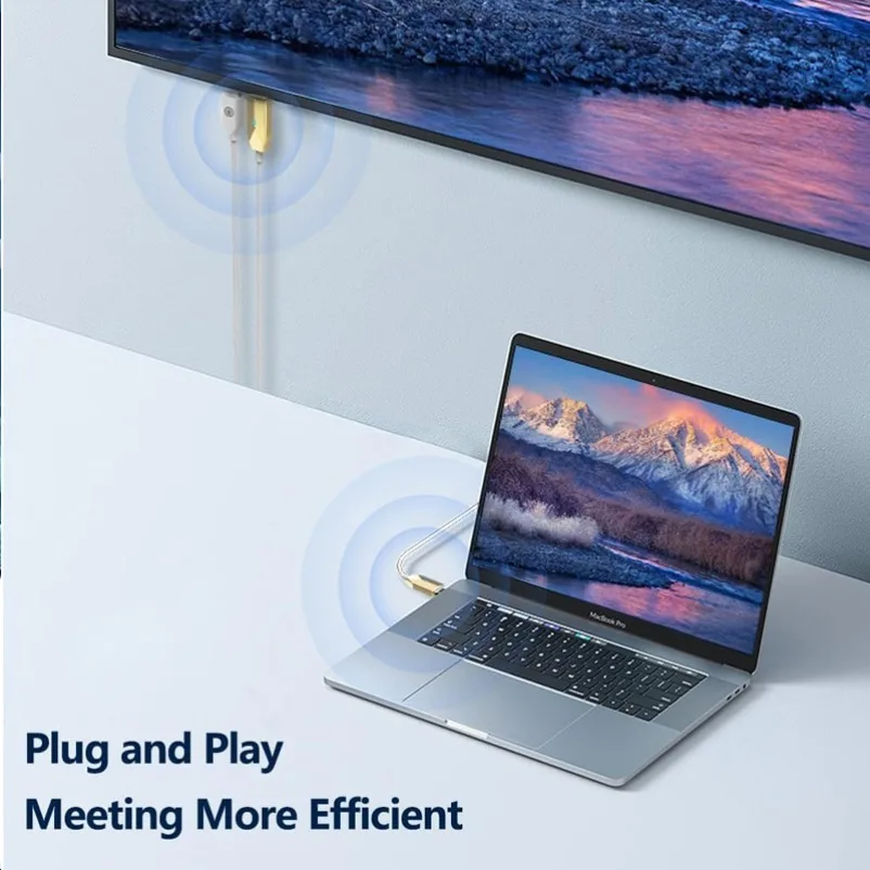 HDMI-Compatible Audio Video Wireless Transmitter and Receiver 1080P Extender 98FT/30M Plug&Play for Laptops TV Box to TV/Monitor