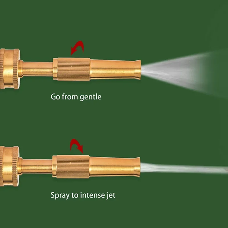Dysza natryskowa Pistolet na wodę Mosiądz Wysokociśnieniowy bezpośredni natrysk Szybkozłącze Wąż domowy Regulowane ciśnienie Zraszacz ogrodowy